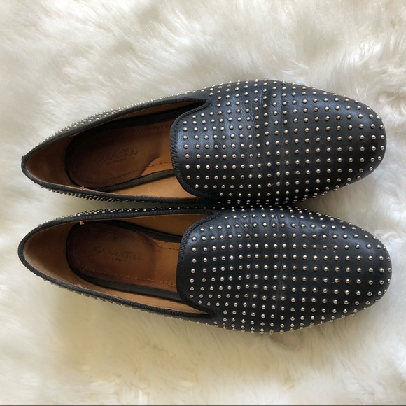 Coach Estelle Studded Flat Loafers - Picture 2 of 6